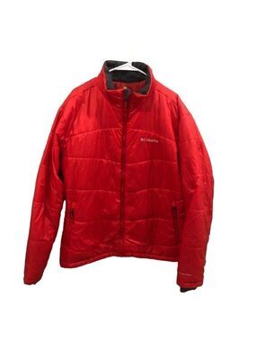 Columbia Sportswear Interchange Omni-Heat red quilted puffer jacket. Size XL